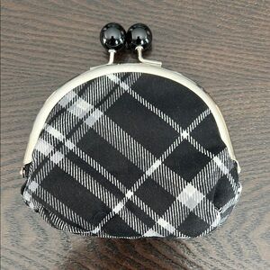 Thirty-One Black and White Plaid Wallet